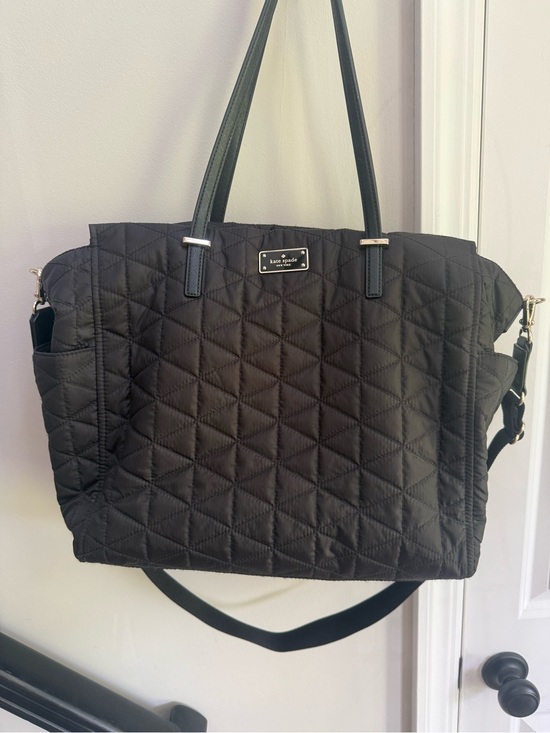 kate spade Handbags - kate spade Black Quilted Diaper Tote Bag with changing pad